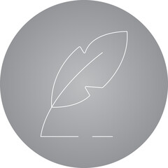 Feather icon single vector illustration