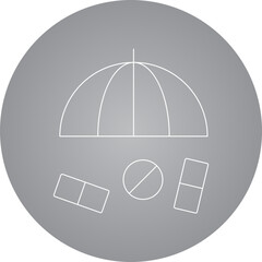 Umbrella icon single vector illustration