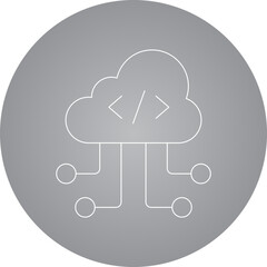 Cloud computing icon single vector illustration