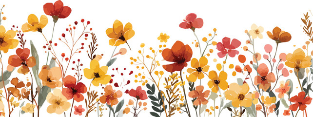  flowers cosmos arrangement flat lay postcard style Nature background with wild flowers