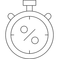 Stop watch icon single vector illustration