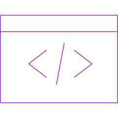 Coding icon single vector illustration