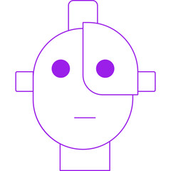 Robot icon single vector illustration