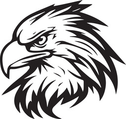 Eagle head style vector silhouette