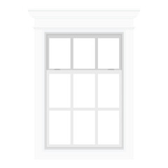 Realistic vintage house window frame