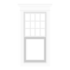 Realistic vintage house window frame