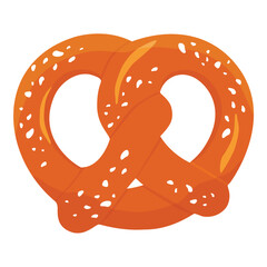 Traditional pretzel isolated on white background