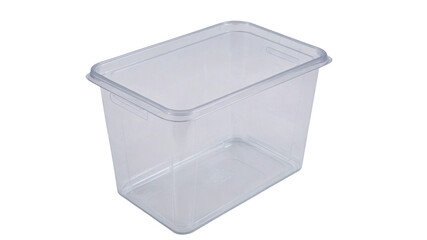 Plastic container isolated on transparent background
