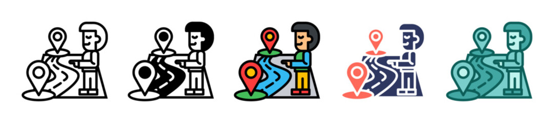 Distance multiple icon