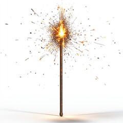 Sparkling sparkler exploding in vibrant display