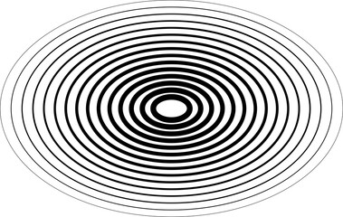 Dynamic oval line shape, logo, icon. Geometric elements