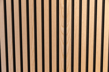 light oak acoustic panel wall background static