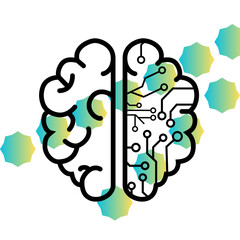 This is a design with gradient  shapes 