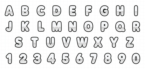 font effect style set graphic vector design 
