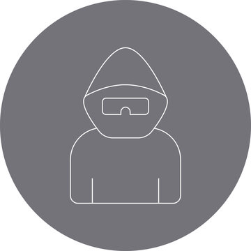 Hacker icon single vector illustration