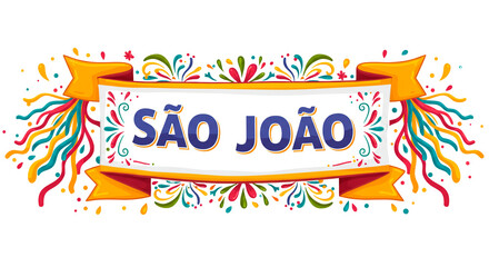 Fototapeta premium Festive banner celebrating a special occasion with vibrant decorations, ribbons, and colorful accents. Joyful and celebratory.