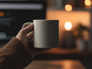 Person taking a sip of their morning beverage
