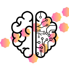 This is a design with gradient  shapes 