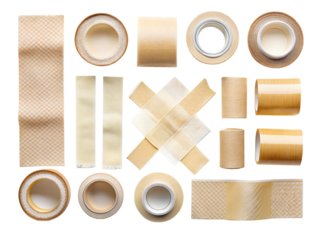 set of gold and silver ribbons