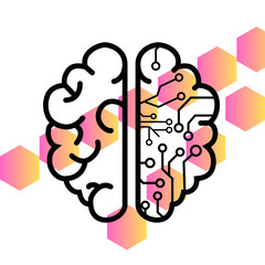 This is a design with gradient  shapes 