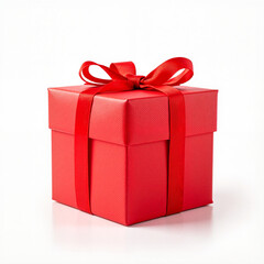 Obraz premium Red gift box with ribbon for Black Friday sale 