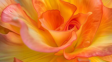 Naklejka premium Detailed close-up of a vibrant orange rose with soft gradients and textures