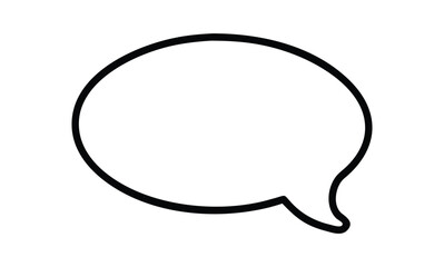 Simple Black Speech Bubble Vector Graphic