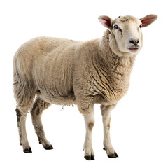 Fototapeta premium Sheep isolated on a transparent background