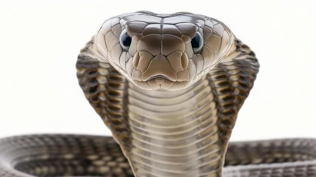 Indian cobra prepares to strike in a tense moment captured in nature