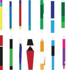 Print pen icon vector photo Color Design 