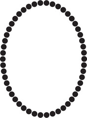 Oval frame dots black. Design element
