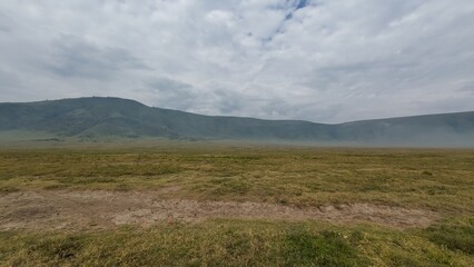 The view of Ngorongoro Crater in Tanzania
