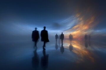 Modern artistic visions of angels in spiritual or surreal settings, ideal for editorial projects, book covers, spiritual content, emotional storytelling, or fine art decor.