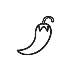 Chili Icon. Cayenne pepper logo template