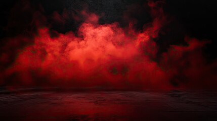 Naklejka premium Red Smoke on Stage Backdrop