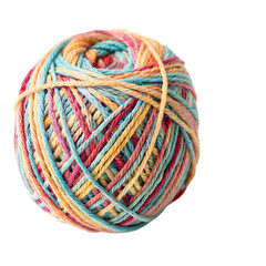 Yarn ball isolated on a transparent background