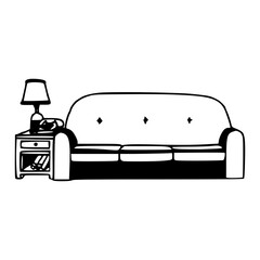 living room furniture design : sofa and side table