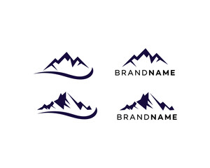 Mountain Logo Designs Brand Name, Peaks, Nature, Abstract