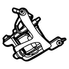 tattoo gun outline drawing