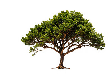 Mesquite Tree Isolated on White Background for Stock Photography

