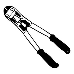 bolt cutter outline illustration