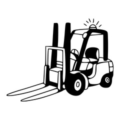 forklift truck vector illustration