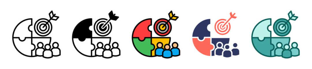 Obraz premium Target Marketing multiple icon
