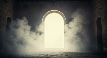 Ancient archway, light