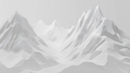 Obraz premium A monochromatic view of sculpted snowy mountain peaks.