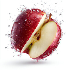 pomme fraiche d&eacute;coup&eacute;e - IA Generated