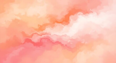 Fototapeta premium Abstract Peach and Pink Watercolor Background