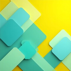 Colorful geometric shapes in teal and light blue overlap on a bright background, creating a visually engaging and modern abstract design suitable for various digital applications.