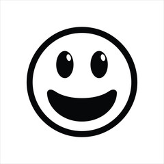 Smiley Face Icon – Happy Face Vector Outline Symbol