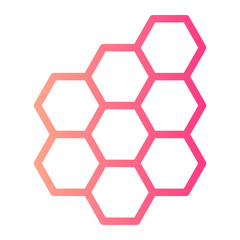 honeycomb gradient icon